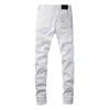 Mode weiße Jeans Herren Jeans Männer solide schlanke fit dünne Jeanshose Herren Streetwear Hosen Mann Lange Hosen männliche Kleidung männliche Kleidung