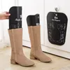 2 piezas/pares de soporte de botas negras para mujeres Insertos de botas altas de la rodilla de plástico almacenamiento de almacenamiento armario organizador de zapatos