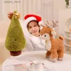 Fyllda plyschdjur Nya kawaii julgran älg plyschdockor fyllda mjuka växtleksaker sika hjortar för barn familj xmas dekoration present l411