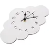 Horloges murales Office horloge silencieuse sans nuage délicat en bois décor de chambre nordique forme