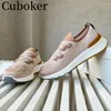 Casual Shoes 2024 Spring Autumn Men's Knitted Causal Sneakers Male Dress Loafers Breathable Thick Bottom Non-slip For Men