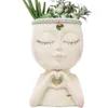 Girl Planter Head Pot Plant Pots For Succulents Girl Flowerpot Head Planter Pot Succulent Planter Cute Resin Succulents Cactus