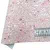 ピンクの雪だるま輝く革のシーツクラッシュキャンディケインプリントグリッターレザースノーフレークフォークレザーボウDIY 21x29cm Q1505
