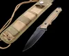 1pcs New Butterfly 140BK Survival Tactical Straight Knife 154CM Black Blade Full Tang Aluminum Alloy Handle With Nylon Sheath6311121