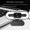 Webcams ABS ABS Durable 1080p / 2k / 4k Focus de mise au point de la caméra Web compact USB Installation facile pour PC