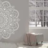 Half Mandala Wall Decals Vinyl Vinyl Home Decor for Living Room Bedroom Ornement Ornement Boho Style Yoga Sticker MODER