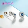 Stud Earrings Arrival Korean Style 925 Sterling Silver With Bright Crystal Clear Cubic Zirconia For Birthday Festvial