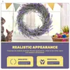 Decorative Flowers Exquisite Fake Flower Wreath Pendant Artificial Lavender Hanging Adorn (Violet)