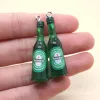 10pcs 4x1cm 3D винная бутылка Смола очарования Симпатичная кулон