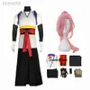 Costumi anime 2021 Nuovo Anime Fashion Sk8 The Infinity Cherry Blossom Costume Costume Samurai vestiti Kimono 240411