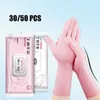 30 / 50ps gants roses jetables en nitrile Nettoyage de qualité alimentaire Glooves de nitrile épais pour les outils de cuisine de lavage à plat s / m / L