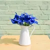 Fleurs décoratives 1pcs / pu mini Calla Lily Single Hand Feeling Simulation Fleur Fleur Arrangement de décoration Home Decoration Floral