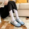 Dress Shoes Candy Color Harajuku Platform Mary Jane Women Gothic Retro Patent Leather Loafers 2024 Designer Fashion Buckle Strap Flats