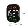 Arylic LED Digital Wall Clock Temperature Date Day Display Alarm Clock with Remote Control for Living Room Bedroom Decor