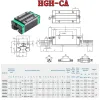 Guide linéaire Rail 2PCS HGR25 / 30/35 Guide + 4PCS HGH25 / 30 / 35CA / HGW25 / 30/35CC Blocs de diaporama pour la gravure du routeur CNC 300-1000mm