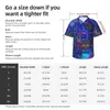 Chemises décontractées pour hommes GROOVY HIPPY PRINT PLAGE Shirt Men Blue et Purple Liquid Hawaii Short-Sheeve Custom DIY Vintage surdimension
