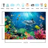 Underwater World Dolphin Coral Seaweed Seabed Aquarium Tema Fotografia Background Backsw