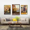 Colorido New Zealand Apples Vintage Travel Poster Imprima Grécia Ilha de Mykonos Canvas Pintura Retro Picture Office Room Decor