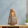 Kerzenhalter Bambus Candlestick Lantern Retro -Stil Birdcage Form Dekoratives Teelicht für Gartenschlafzimmer im Freien und Lernbodenverzierung