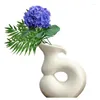 花瓶セラミックフラワー花瓶の家の装飾レストランエルベッドルームダイニングルームのための手作りの手作りの装飾品