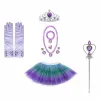 Baby Girls Sermaid tutu jupe définie pour enfants pour enfants Birthday Party Children Christmas Halloween Costumes Capes avec couronne