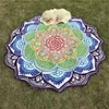 Gobelinowe poliester Chic Tassel Mandala Tobestry Lotus drukowane bohemian plażowa matka joga okrągła okrągła bikini koc