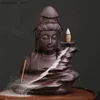 Искусство и ремесла Lucky Fenshui avalokitesvar Handicrafts Будда водопад с горелкой благовония домороть держатель палки ладан держатель палки с керамикой L49 L49