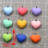 20pcs 9 Color милые чары 3D сердечная смола серьга DIY выводы Kawaii Телефонные брелесные изделия для кулон