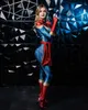 Взрослые дети Хэллоуин Кэрол Данверс Косплей костюм женщина супергероя Zentai костюм Женщины девочки для девочек боди вечеринок комбинезоны