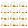 50/100PCSラウンドプラスチック卵子ヨルクパフブリスターボックスコンテナベーキングボックスムーンケーキドームボックスベーキングパッキングボックス（ゴールデントレイ）