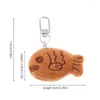 Keychains Kawaii Fish Fish Phone Strap Charm Keycord Landyard Toy Plush Taiyaki 펜던트 키 체인 액세서리 선물을위한 Keychain