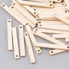 20pcs Natural Holz Rechteck Reiz leere Holzhängeanhänger für Ohrring Halskette Schmuck DIY -Handwerk Dekoration machen