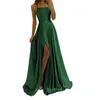 Casual Dresses Womens Fall Formal Dress Women's Solid Color Evening Sexig Back Hollowed Out Chiffon Front Off The Shoulder Maxi