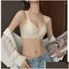 Bras Traceless Thin Underwear Womens Small Breasts Gathered Without Steel Ring Anti-Sagging Sports Comfortable Y Bra Drop Delivery App Otldr