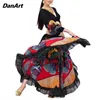 Scene Wear Ladies Belly Dance Performance Kjol Kvinnor Gypsy Spanish Flamenco Oriental Costum Practice Training Suit 720 grad