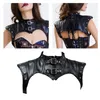 Écharpes femmes steunpunk gothic cuir costume vestes épaule haussent les armures punk châle chevalier