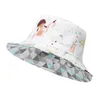 Czapki hats designer dla dzieci kubełko czapka dwustronna noszenie chłopców rybołówstwo bawełniane słońce styl kreskówki letni na zewnątrz upuszczenie mata dla niemowląt OT041