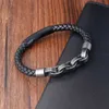 Bangle Leather Armband Infinity Shape Special Popular Mönster Mens Armband för män Rostfria smycken Tillbehör GIFT 24411
