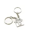 Llave de llave Romantic House Keychain Souvenirs personalizado Lanyard Keyring de San Valentín amor Key Fob Gift 1 Par