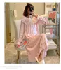 Women's Sleepwear 250628005Spring Autumn Women Nightdress Long Sleeve Cute Home Nightwear Service Sleep Tops Night Gown