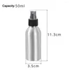 Bottiglie di stoccaggio 4pcs 50 ml Attomiser Atomiser per olio essenziale in alluminio Atomiser Fine Atomiser Metal Cosmetic Travel Contenitore