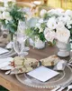 Fleurs de champignons et feuilles de table rétro Ensemble de serviettes de mariage Banquet de mariage Tipe de thé doux Tableau de thé mouchonneuse