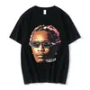 24SS Summer Pure Cotton T-shirt per maschi Hip Hop American Rap Rap Stampa di stampa Trendy Brand Short