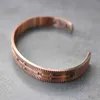 Bangle magnetische zuivere koperen armband mannelijke gunstige vintage kruisenergie magnetische koperen armband verstelbare armband voor mannen 24411