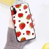 Cute Strawberry Flowers Phone Case For Xiaomi 13 12 11T 10 9 Redmi Note 11 10 10S Pro Redmi 9 9A Black PC Glass Phone Cover