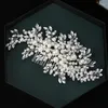 Headpieces Luxurious Pearl Hair Comb Pannband Rhinestone Accessories for Women Wedding Tiara Headpiece