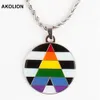Pansexual Pride Pendant Necklace Women Jewelry用のレインボーネックレス