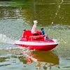 RC Fire Boat Water Spray Laying High Speed Boat Kids Boy Water Electric Toys Ship Model