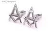 Couchettes Hyx 2020 Nouvelle arrivée Silvery Masonic Freemasonry Brand Enamel Button High Quality Shirt boutons de manchette Y240411