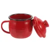 Geschirrsets Emaille Pumpkin Cup Saft Tasse Griff Design Kaffeetassen Rostikale Trinkgläser Haushalt tragbare Vintage -Tassen